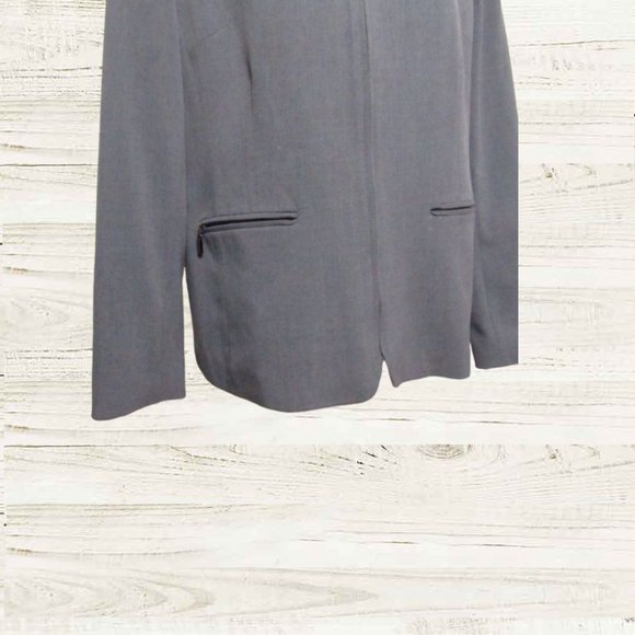 Amanda Smith size 14 womens blazer jacket long sleeves color grey - Picture 9 of 12
